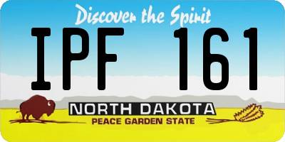 ND license plate IPF161