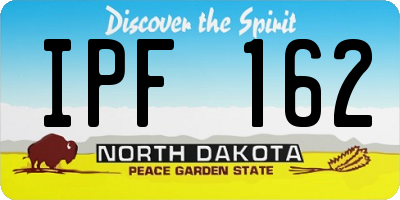 ND license plate IPF162