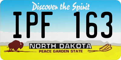 ND license plate IPF163