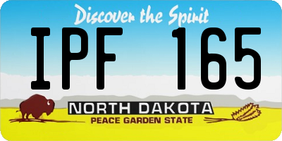 ND license plate IPF165