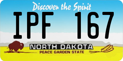 ND license plate IPF167