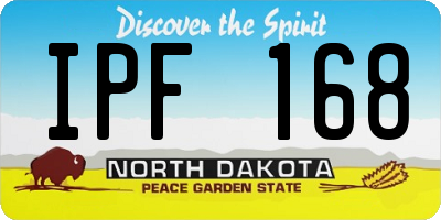 ND license plate IPF168