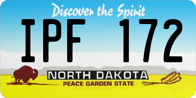 ND license plate IPF172
