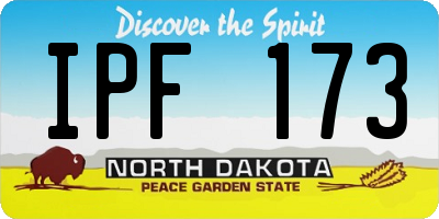 ND license plate IPF173