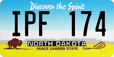 ND license plate IPF174