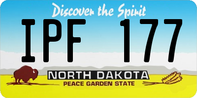 ND license plate IPF177