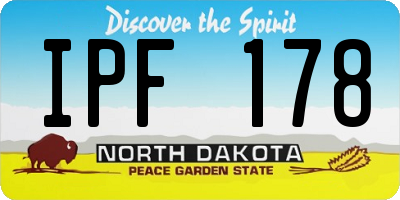 ND license plate IPF178
