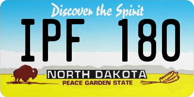 ND license plate IPF180