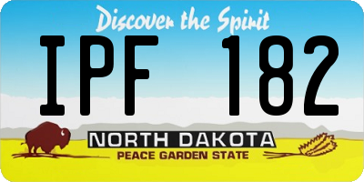 ND license plate IPF182