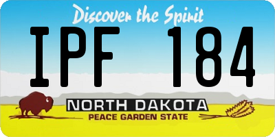 ND license plate IPF184
