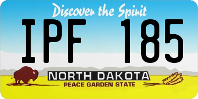 ND license plate IPF185