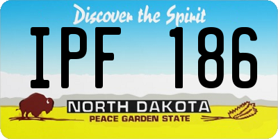 ND license plate IPF186