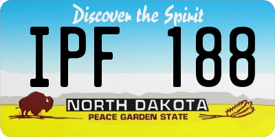 ND license plate IPF188