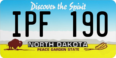 ND license plate IPF190