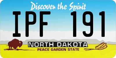 ND license plate IPF191