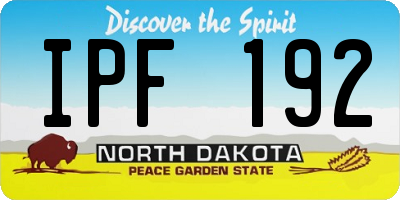ND license plate IPF192