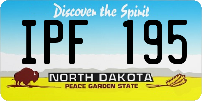 ND license plate IPF195