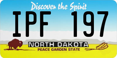 ND license plate IPF197