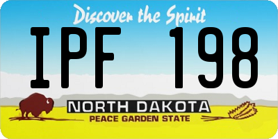ND license plate IPF198