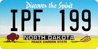 ND license plate IPF199