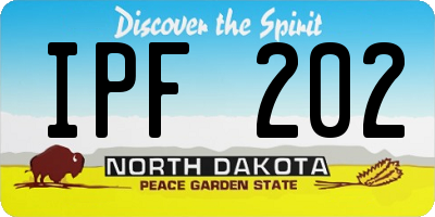 ND license plate IPF202
