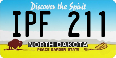 ND license plate IPF211