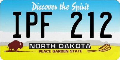ND license plate IPF212