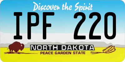 ND license plate IPF220