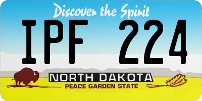 ND license plate IPF224
