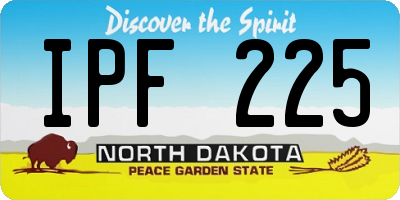 ND license plate IPF225