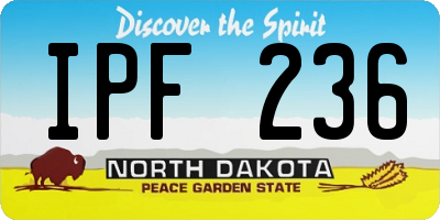 ND license plate IPF236