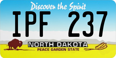 ND license plate IPF237