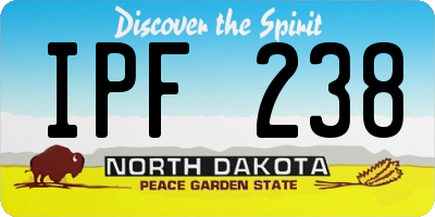 ND license plate IPF238