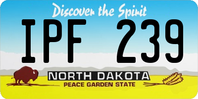 ND license plate IPF239