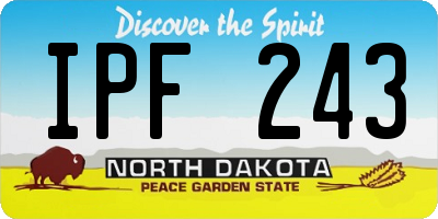 ND license plate IPF243
