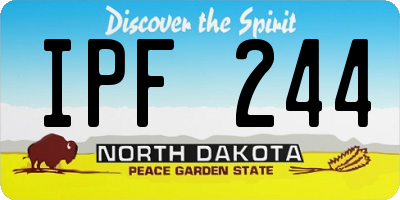 ND license plate IPF244