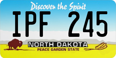 ND license plate IPF245