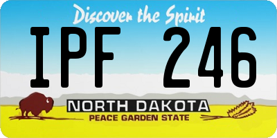 ND license plate IPF246