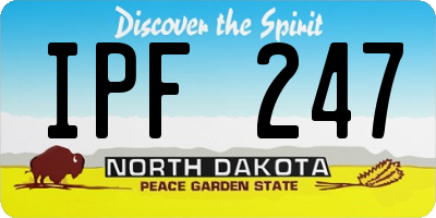 ND license plate IPF247