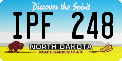 ND license plate IPF248
