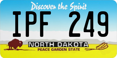 ND license plate IPF249