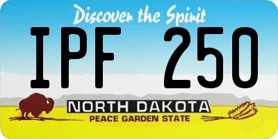 ND license plate IPF250