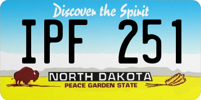 ND license plate IPF251
