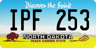 ND license plate IPF253