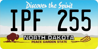 ND license plate IPF255