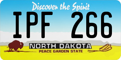 ND license plate IPF266