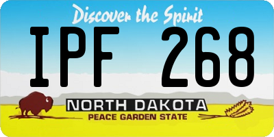 ND license plate IPF268