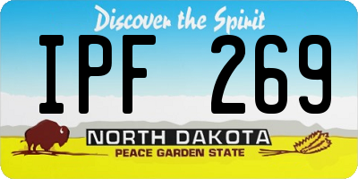 ND license plate IPF269