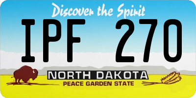 ND license plate IPF270