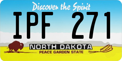 ND license plate IPF271